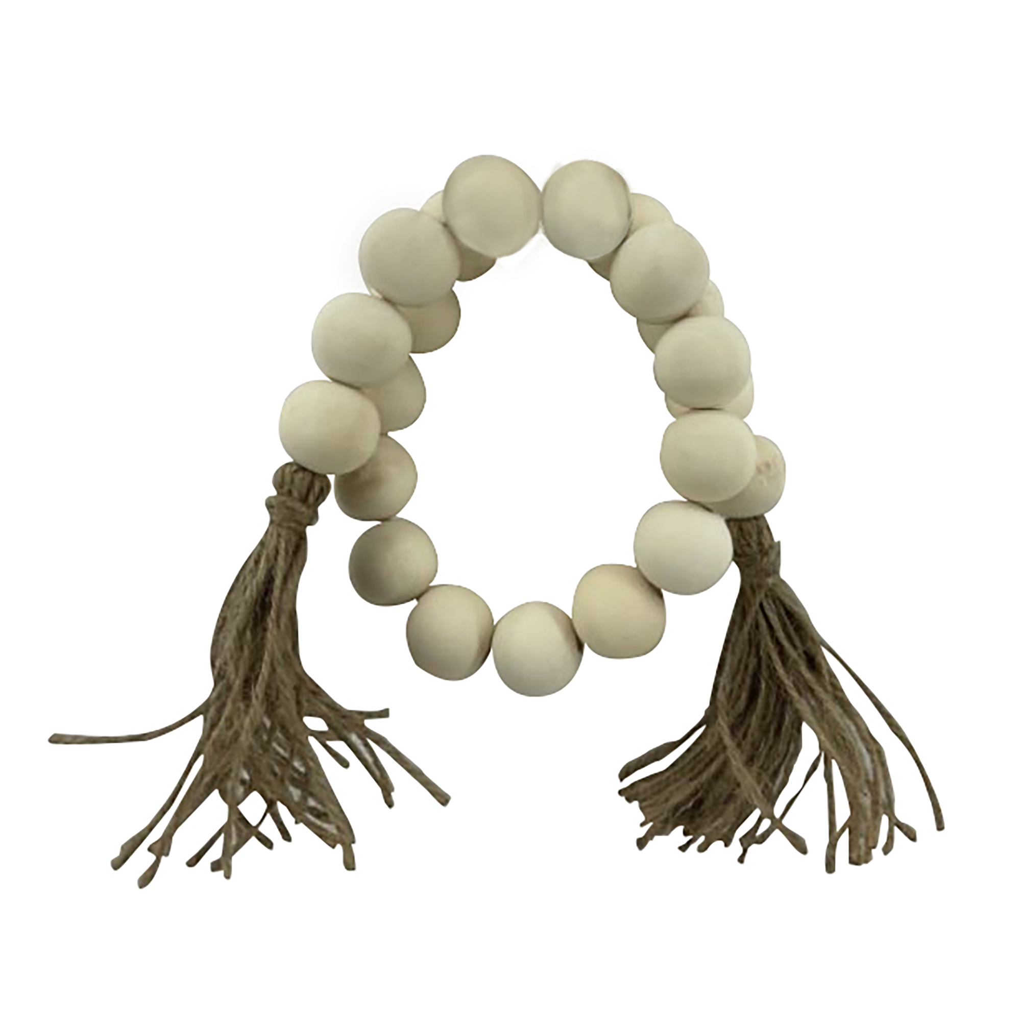 Mainstays Indoor Oriental Minimalist Tabletop Home DΓ©cor Made of Wood Color White 1" Beads