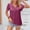 Purple tops for women, variant on Wycnly Womens Tops Fashion Smocked Breathable Workout Tunic Tshirts Summer Casual Short Sleeve V-Neck Plain Blouse Purple XL