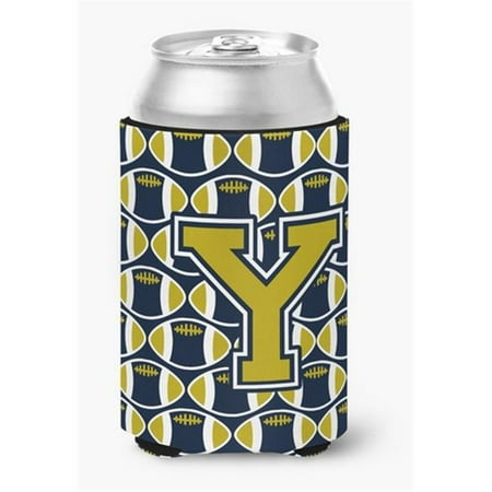 

Letter Y Football Blue & Gold Can or Bottle Hugger 0.25 x 4 x 5.5 in.
