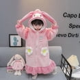 thumbnail image 1 of Bonito camisón de franela para niña, pijama con capucha de manga larga, bonito Sanrios My Melody Cinnamoroll, Kawaii, otoño e invierno, regalo para niños, 1 of 4