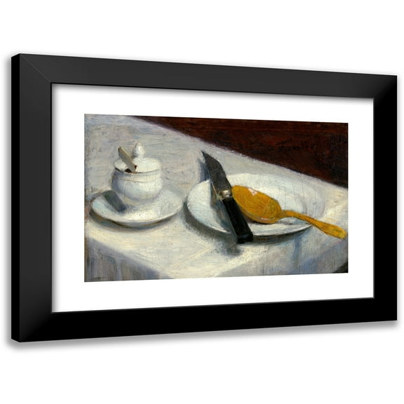 Henri Fantin-Latour 14x11 Black Modern Framed Museum Art Print Titled - Still Life with Mustard Pot (1860)