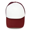 thumbnail image 5 of DALIX Two Tone Summer Mesh Cap in Maroon and White Trucker Hat, 5 of 7