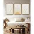 thumbnail image 6 of SHENIFY Boho Sun Wall Art Wood Canvas Framed Decor Nature Line Art Mid-Century Modern Prints Ready To Hang for Bedroom Living Room - 12x16in3pcs Neutral Framed, 6 of 6