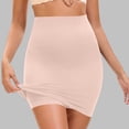 thumbnail image 2 of ZQUUVOU Women's Bodycon Mini Skirt with Built-in Shorts High Waist Yoga Skirt 2 in 1 Tummy Control Stretchy Club Tight Skirts Beige, 2 of 5
