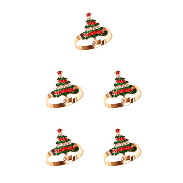 Moyic Servilletero de Navidad Titulares de pañuelos de papel portátiles de celebración Restaurante Bar Accesorios Suministros para el Type2 NO2