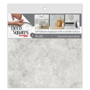 Con-Tact Brand DecoSquares, Premium Vinyl Floor Self-Adhesive Tiles, Warm Concrete, 12" x 12, 6CT
