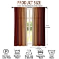 thumbnail image 6 of Burnt Orange Curtains 84 Inch Length for Living Room 2 Panel Set Burnt Orange and Terracotta Window Curtain Rust Orange Ombre Gradient Light Filtering Curtains Modern Abstract Drapes, 6 of 8