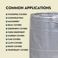 thumbnail image 2 of TARP SUPPLY Inc 18' x 24' Heavy Duty Silver Poly Tarp with Aluminum Grommets and Reinforced Corners, Waterproof, UV Resistant 10 Mil Protective Cover for Roof, Material, Equipment & Outdoor Use, 2 of 9