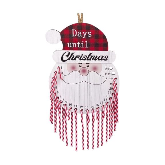 Christmas Home Decor, Christmas Decorations for Home, Hanging Wall Decor, Wall Hanging Decor, 12X6 In, Santa Head, Home Wall Decor, Home Decor Wall, Wall Decoration, Countdown