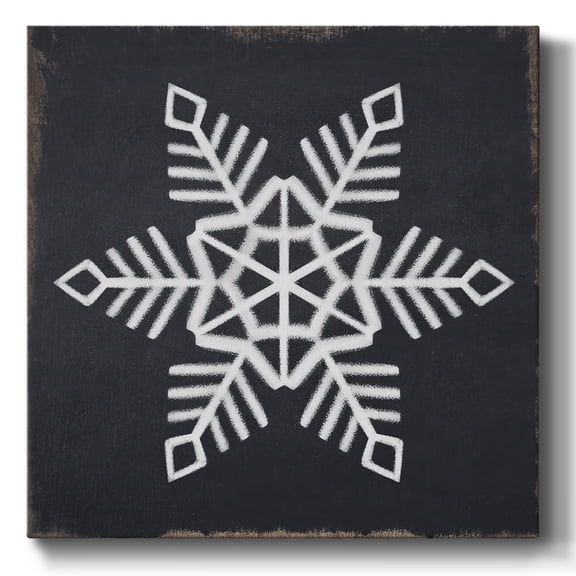 Chalkboard Snowflake I- Gallery Wrapped Canvas