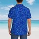 thumbnail image 4 of Balery Blue Circles Mosaic Camisas hawaianas de manga corta para hombre, camisas playeras de corte holgado, camisas de vacaciones con botones,XX-Large, 4 of 7