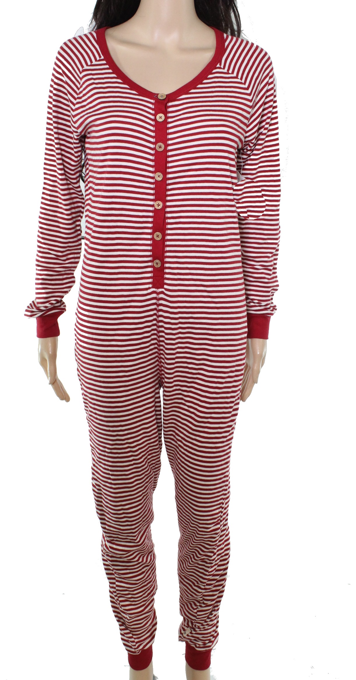 Burt's Bees Baby Sleepwear & Robes Womens PJ Set Small Striped Henley