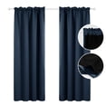 thumbnail image 3 of ZOPZO 100% Blackout Curtains, Thermal Insulated, Navy Blue, 52W x 63L Inch, Drapes for Bedroom and Living Room, Set of 2 Panels, 3 of 8