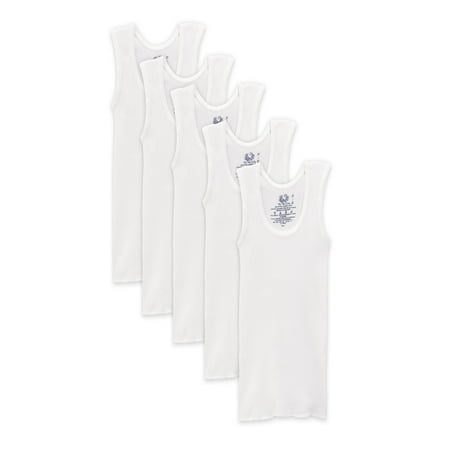 Fruit of the Loom White Tank Undershirts, 5 Pack (Toddler (The Best White Undershirts)