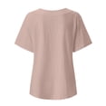 thumbnail image 3 of Gibobby Camisetas Mujer Manga Corta Nueva camiseta algodón informal con estampado Retro literario y artístico elegante para mujer(Rosa,G), 3 of 4