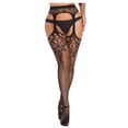 thumbnail image 1 of Lencería Sexy de colores XXL para mujer, medias de rejilla con entrepierna abierta, mono erótico, 1 of 4