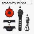 thumbnail image 3 of Luz LED para bicicleta, recargable por USB, luz trasera para bicicleta de alto brillo para montar de noche, 3 of 8