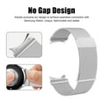 thumbnail image 5 of MJSHUN Metal Band Compatible with Samsung Galaxy Watch 5 40mm 44mm/Watch 5 Pro LTE/Galaxy Watch 4 40mm 44mm/Watch 4 Classic 42mm 46mm, No Gap Mesh Loop Magnetic Bands Adjustable Strap (Silver), 5 of 7