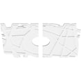 thumbnail image 2 of 32"W x 21 3/8"H x 6"ID x 11 1/4"C x 1"P Novo Architectural Grade PVC Contemporary Ceiling Medallion, Two Piece, 2 of 11