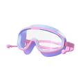 thumbnail image 3 of Gafas de natación para niños con tapones para los oídos, correa ajustable, accesorios de natación, gafas de natación portátiles de visión amplia, Púrpura y rosa, 3 of 8