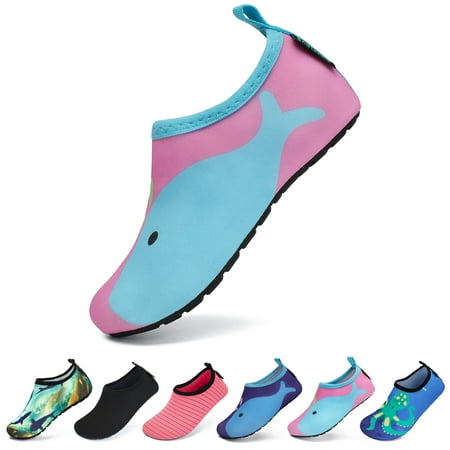 

SAGUARO Unisex Kids Water Shoes Boys Girls Sports Aqua Socks Quick Dry Breathable Barefoot Skin Shoes for Outdoor Swimming Pool Beach