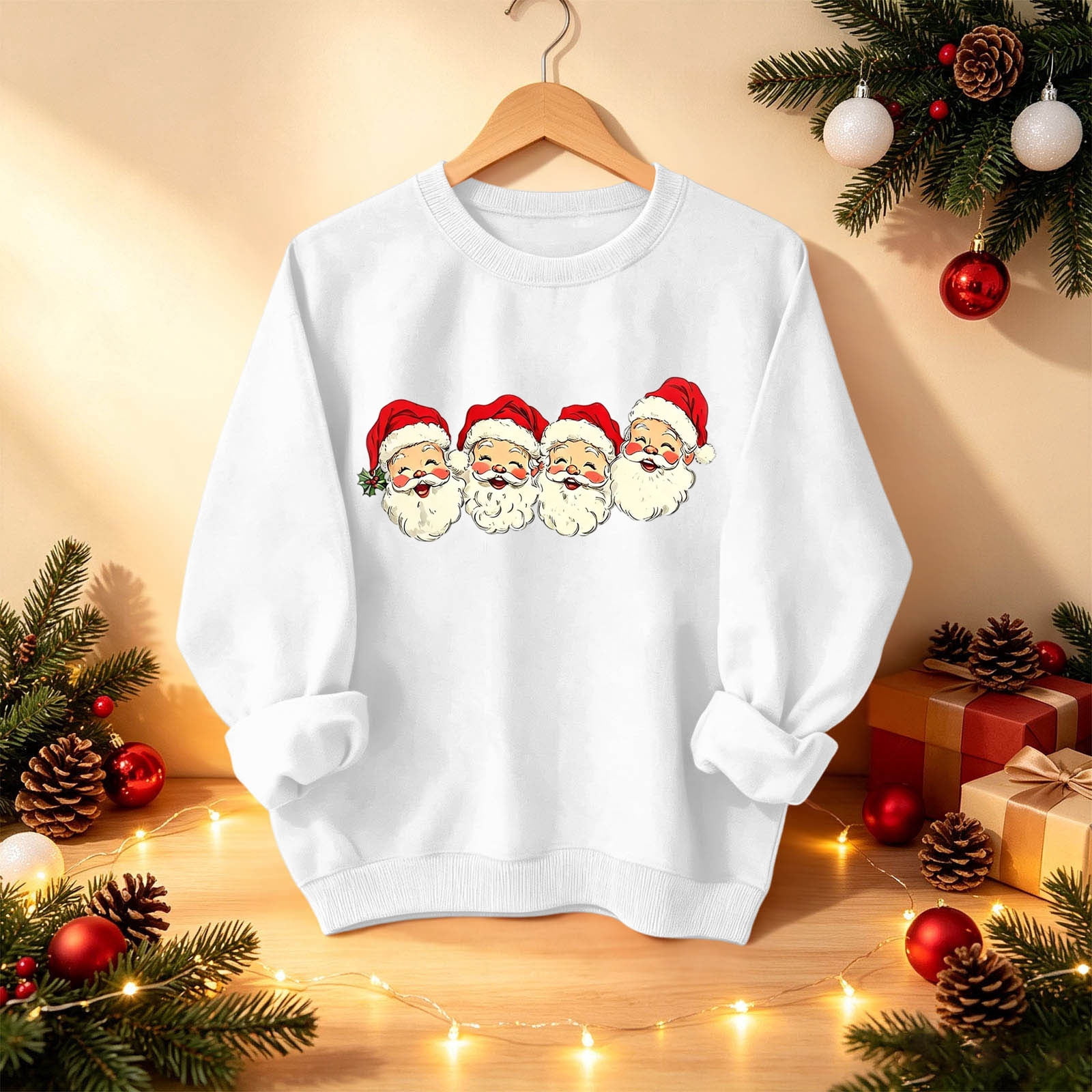 Crunowin Kids Christmas Sweatshirts (2-16) Graphic, White Size 3T – picture 7