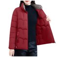 thumbnail image 4 of PNTUTB Women's Casual Fashion Solid Color Fall/Winter Warm Zipper Pocket Long Sleeved Comfort Coat, 4 of 6