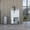 White, variant on Modern Style Bar Cart With Cabinet, 6 Wine And Transportable In White Engineered Wood ,