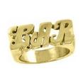thumbnail image 2 of Personalized Initial Ring - Name Ring Unisex Script Style 6mm 14K Yellow or 14K White Gold.  Special Order, Made to Order. PLR017W, 2 of 2
