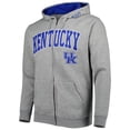 thumbnail image 2 of Men's Colosseum Heathered Gray Kentucky Wildcats Arch & Team Logo 3.0 Full-Zip Hoodie, 2 of 3