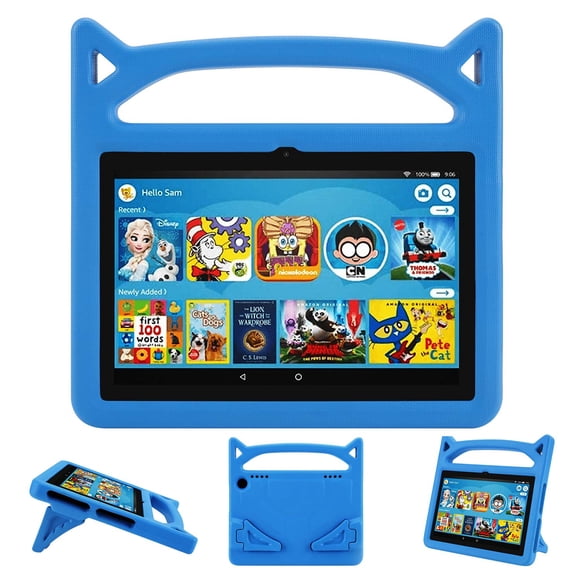 Funda para tablet Dinines de 8" resistente a golpes, apta para niños, azul