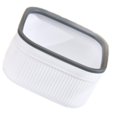 thumbnail image 2 of DOMELAY Mini Trash Can Countertop Desk Trash Bin for Kitchen Bathroom Bedroom Beside White and Gray, 2 of 9