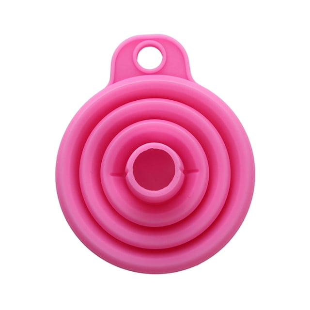 Wosthever Tolvas de silicona plegables de gel de sílice para un fácil almacenamiento y viaje embudo plegable multifuncional Cocina y Comedor rosa
