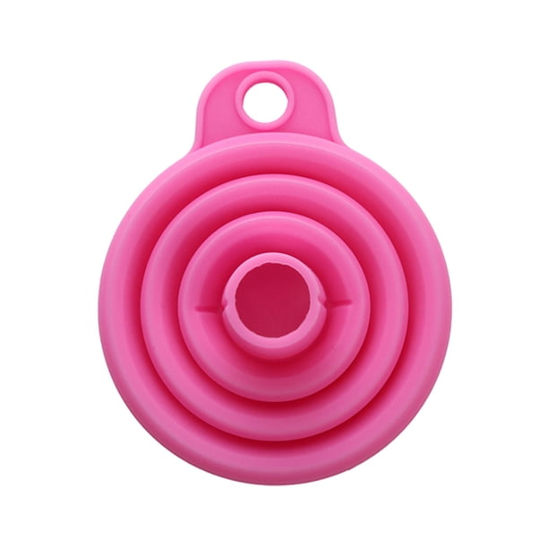 Advancent Embudo plegable de silicona con tolvas, solución multifuncional de gel de sílice, embudo plegable Cocina y Comedor rosa