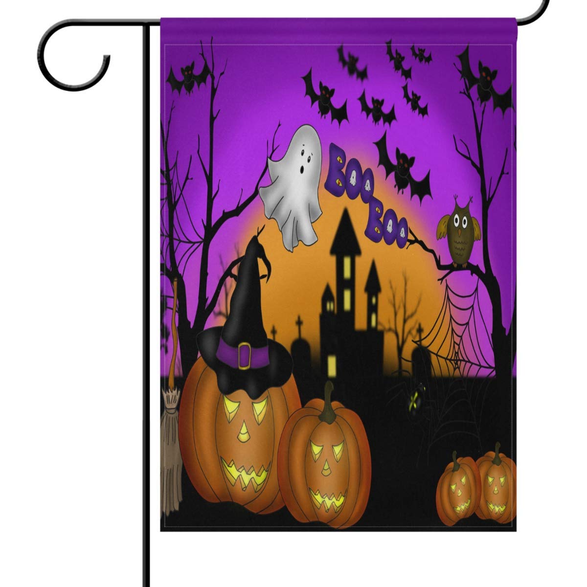 Home Decorative Garden Flag Halloween Pumpkin Gost Double Sided House