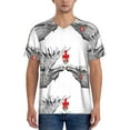 thumbnail image 4 of Haiem Hip Hop Hipster Baseball Jersey Button Down Shirts Sports Uniforms Men Women Jersey(Moose Kissing Under Mistletoe,Medium), 4 of 9