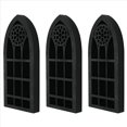 thumbnail image 1 of 3X Estantes Flotantes Montados en la Pared, Ventana de Iglesia , Estante de Pared de Cristal, Colgante de Pared, Estante de Aceite Negro Bohemio Gótico, 1 of 5