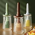 thumbnail image 7 of Oil Dispenser 2 in 1 Wide Opening Bottle with Silicone Brush, 8oz Glass Condiment Bottles for Kitchen Cooking, BBQ, Baking, Air Fryer Basting, MarinatingGreen, 7 of 7