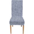 thumbnail image 5 of Folk Stripes Bleached Effect Dining Chair Cover Set of 4 Removable Decorative Seat Slipcovers for Kitchen Office, 5 of 6