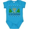 thumbnail image 3 of Inktastic My 1st Chrismukkah Sweater Style with Menorah and Trees Boys or Girls Baby Bodysuit, 3 of 5