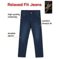 thumbnail image 2 of Quad Seven Boys' Jeans - Relaxed Fit Stretch Basic Denim Jeans (Size: 4-16), 2 of 7