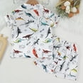 thumbnail image 4 of Boys Outfit Sets Dinosaur Print Pajama Sleepwear Loungewear 2 Piece Boys Spring Clothes,White,120, 4 of 7