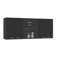 thumbnail image 7 of Nmkwnr Kitchen Wall Cabinet with 4 Interior Shelves, Black, 7 of 7