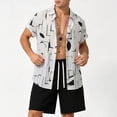 thumbnail image 5 of 80s 90s Outfit Hawaiian Shirt for Men Short Sleeve Button Down Shirts Printed Funny Party Outfit Sizes S-2XL White, 5 of 9