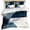 Blue, variant on Navy Blue Brown Bedding 3 Piece Duvet Cover Set Queen Size, Modern Geometric Abstract Art Soft Microfiber Comforter Cover with Zipper Closure & Pillowcases, Wrinkle & FadeResistant Quilt Cover