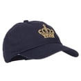 thumbnail image 5 of Glitter Crown Embroidered Unstructured Washed Cap - Navy OSFM, 5 of 5