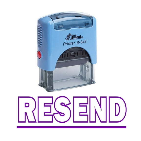 RESEND Self Inking Rubber Stamp Custom Shiny Office Stationary Stamp