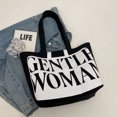 thumbnail image 4 of Bolso Mano para Mujer Hombro Con Letras Lona ​​bolso Transporte Moderno (), 4 of 9