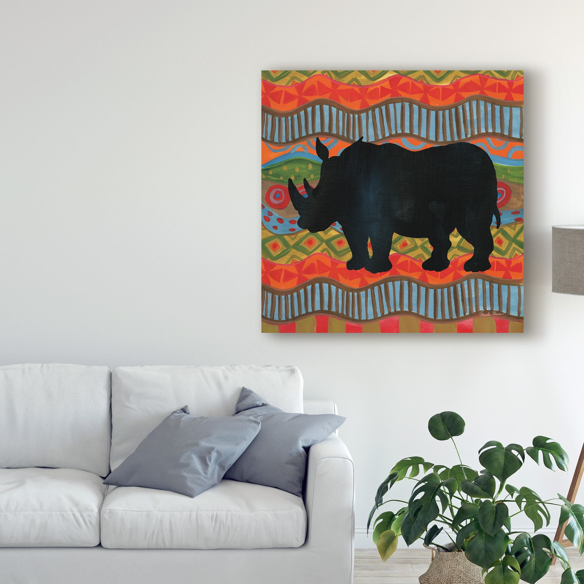 Trademark Fine Art 'African Animal IV ' Canvas Art by Farida Zaman
