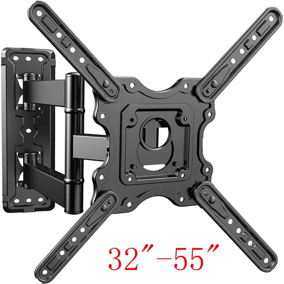 Full Motion TV Wall Mount Bracket with Articulating Arm, Swivel Tilt and Extension for 32-55 Inch LCD LED Flat Screen TVs (Fits 32, 37, 39, 40, 42, 46, 47, 50, 55 in), Low Profile